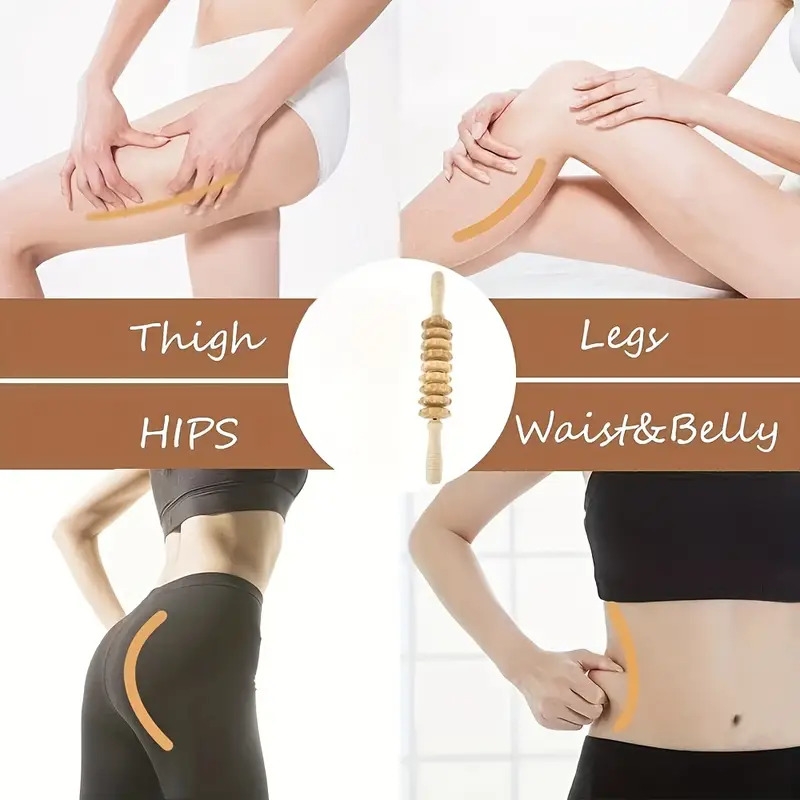 ergonomic massage roller deep tissue fascia tool with smooth polished surface for myofascial anti cellulite body sculpting   circulation muscle relaxation whole body use on legs belly waist   natural materials Product details 6
