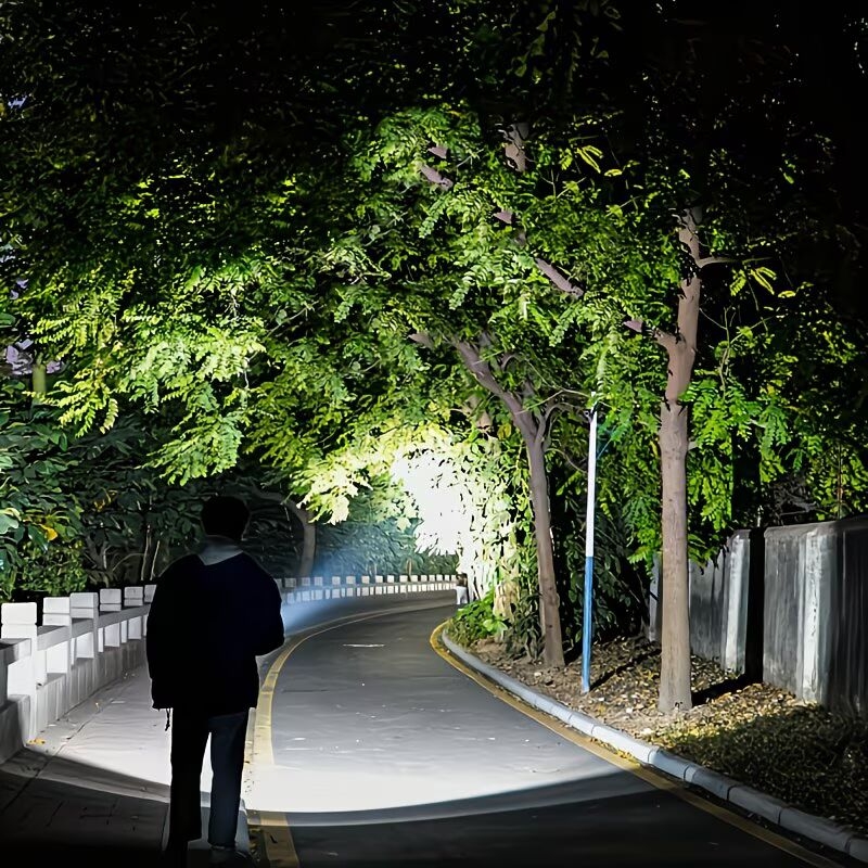 1 unit of the sd 0712a usb rechargeable flashlight a portable outdoor torch featuring dual lights extremely bright and a power bank function designed for handheld use and emergencies Product details 2