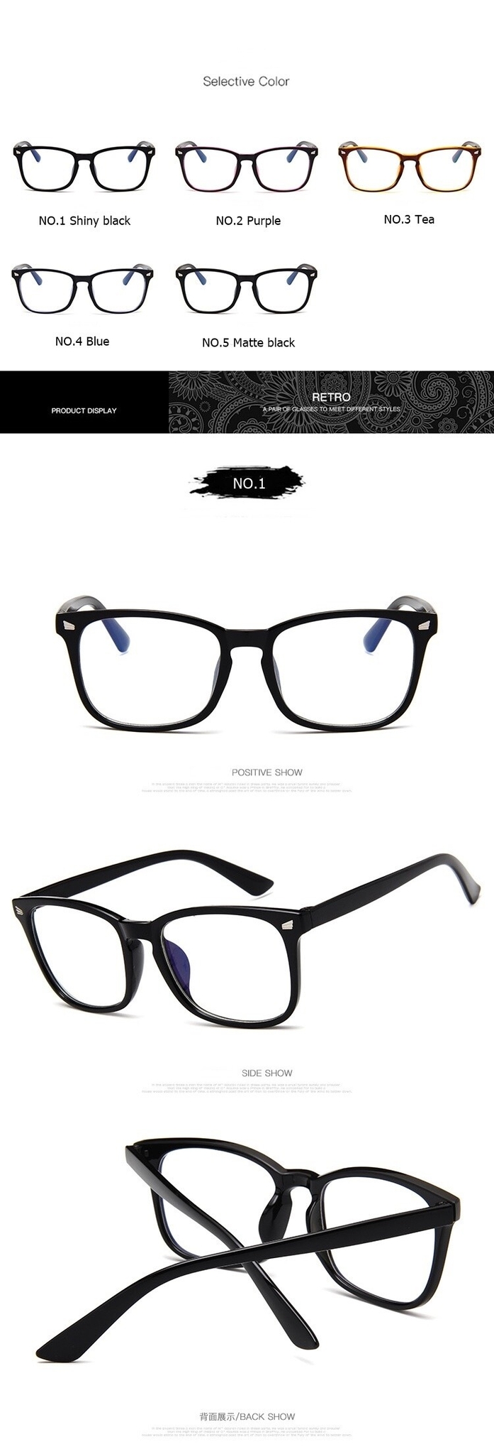 Promotional Cheap Price Glasses Optical square Full Frame Eye Glasses