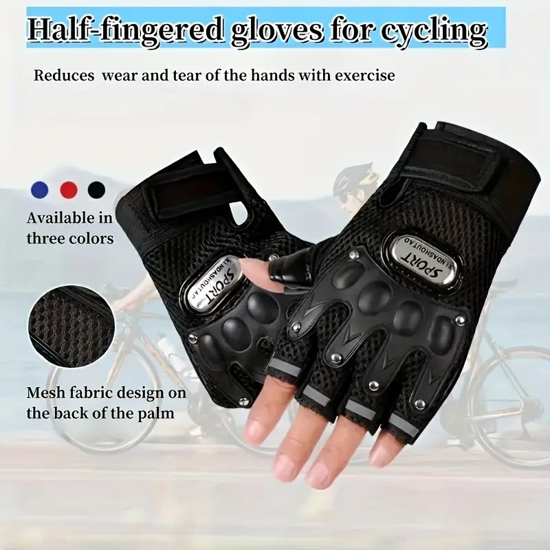 breathable fitness gloves 2pcs breathable half finger fitness gloves polyester fiber black sports gloves for outdoor activities and gym workouts outdoor sports gloves breathable glove design adjustable fitness gloves gym accessories details 4