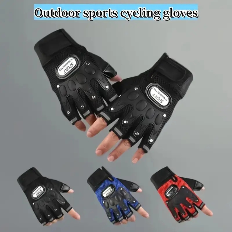 breathable fitness gloves 2pcs breathable half finger fitness gloves polyester fiber black sports gloves for outdoor activities and gym workouts outdoor sports gloves breathable glove design adjustable fitness gloves gym accessories details 2