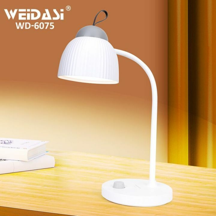 Weidasi Wd-6075 Eye-caring Rechargeable Warm LED Lamp Knob Switch Control  Type C Port | Daraz.com.bd