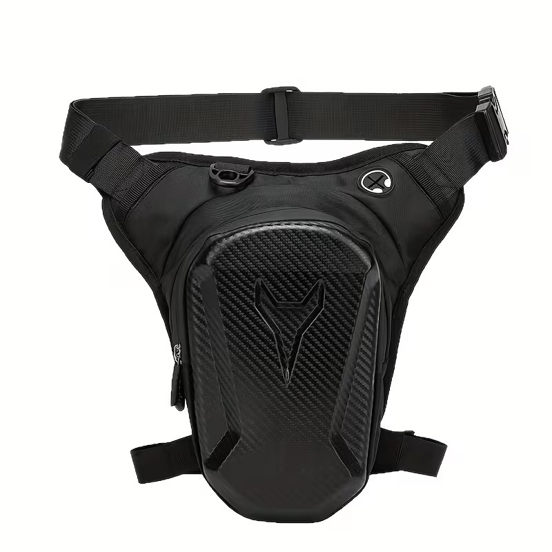 mens motorcycle leg pack synthetic synthetic adjustable strap zipper closure black outdoor gear for hunting fishing use motorcycle gear secure storage pouch durable zipper closure Product details 0