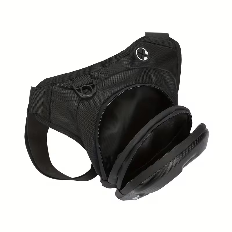 mens motorcycle leg pack synthetic synthetic adjustable strap zipper closure black outdoor gear for hunting fishing use motorcycle gear secure storage pouch durable zipper closure Product details 4