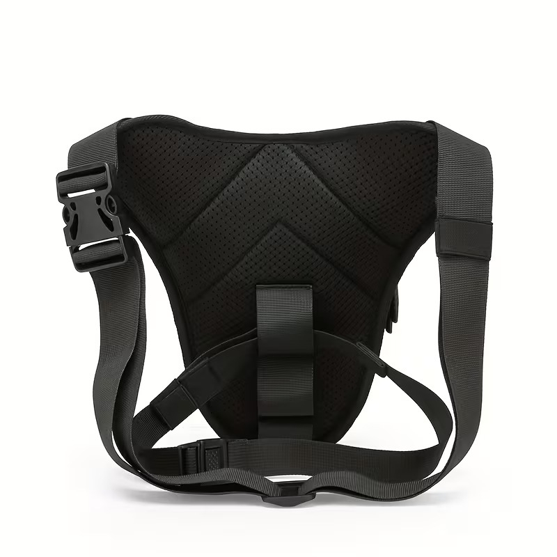 mens motorcycle leg pack synthetic synthetic adjustable strap zipper closure black outdoor gear for hunting fishing use motorcycle gear secure storage pouch durable zipper closure Product details 7