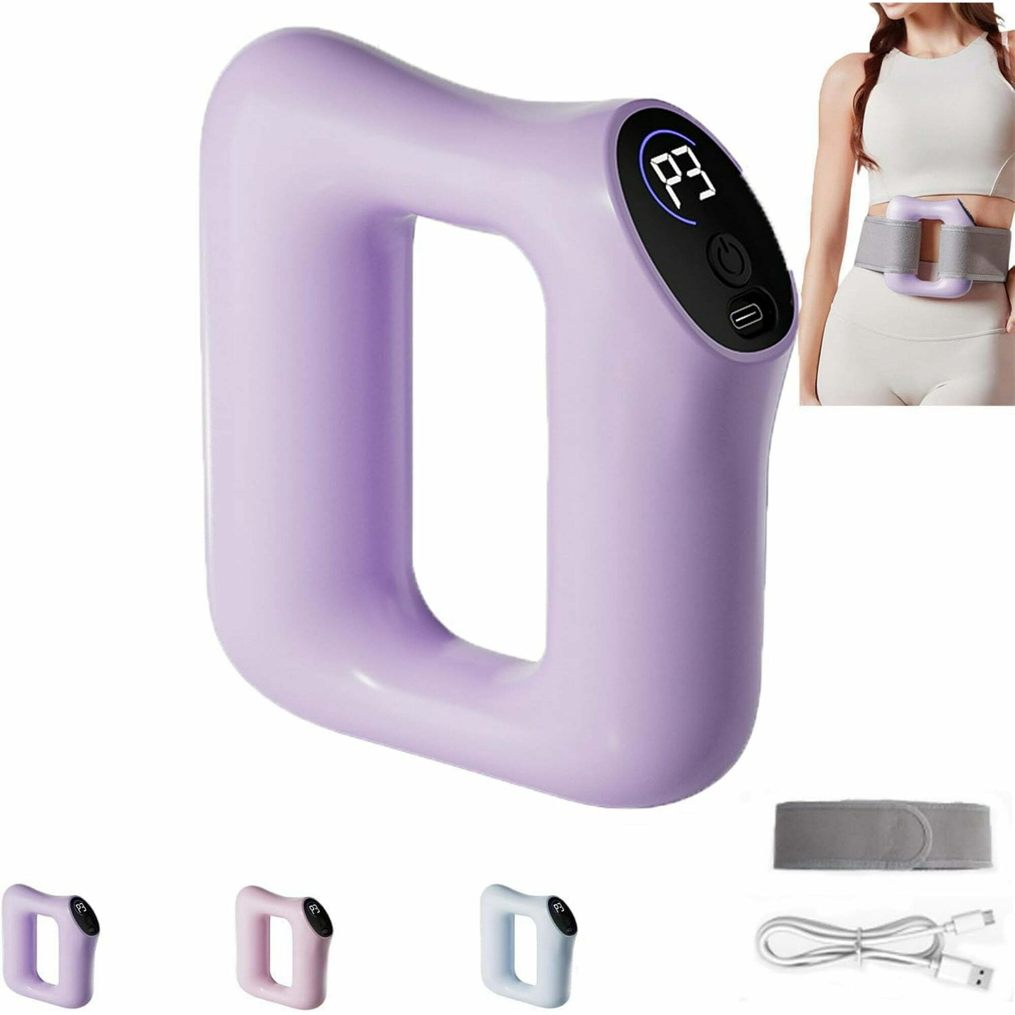 Multifunctional Full-Body Fascia Ring, Ergonomic Electric Fascia Massager, Deep Tissue Vibrations with Portable Design, Fascia Blaster for Muscle Knot Recovery&Relaxtion Adjustable Modes