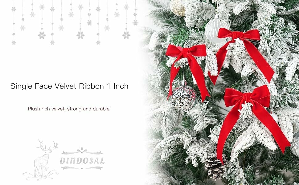 red velvet ribbon 1 inch