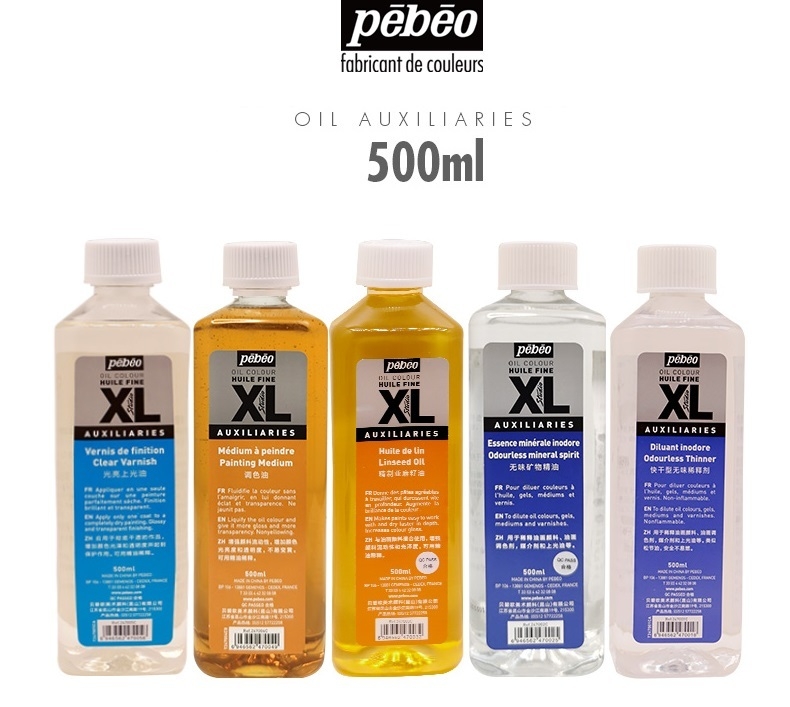 Generic Pebeo 500ML Paint Medium Clear Varnish Linseed Mineral Thinner