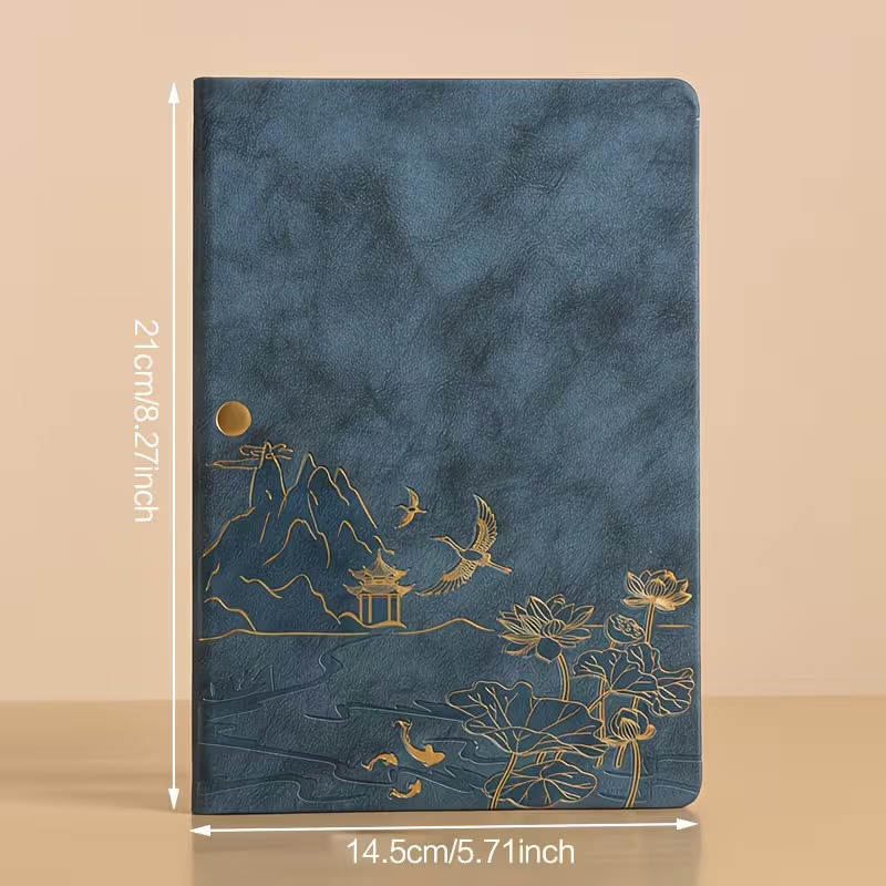 1pc notebook set pen refill and set options meeting minutes book notepad cover feel and color changing pu material 100 pages inside a5 work notepad gift box set teachers day gift Product details 0