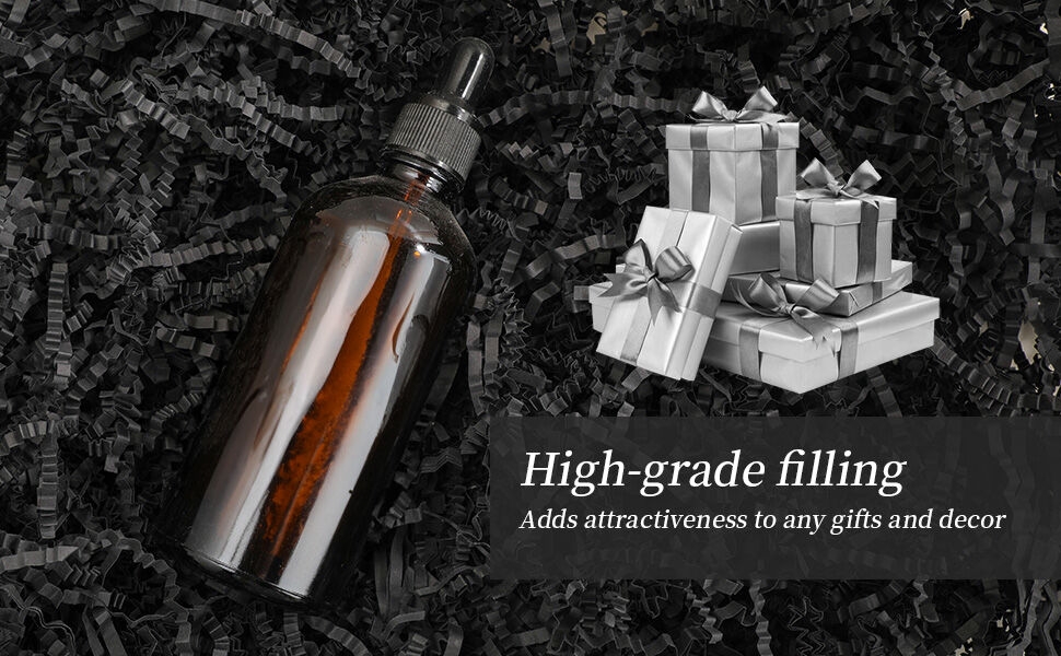 Black Shredded Paper for Gift Box