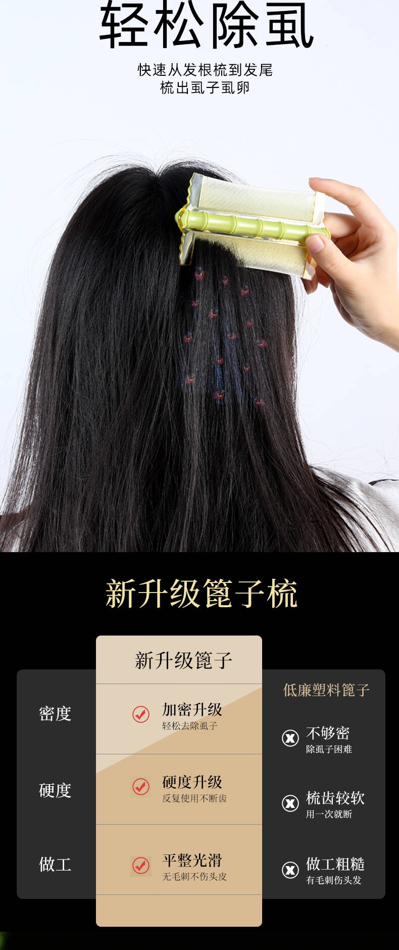 Generic DoubleEdged Comb Dense Lice Comb Encrypted Tooth