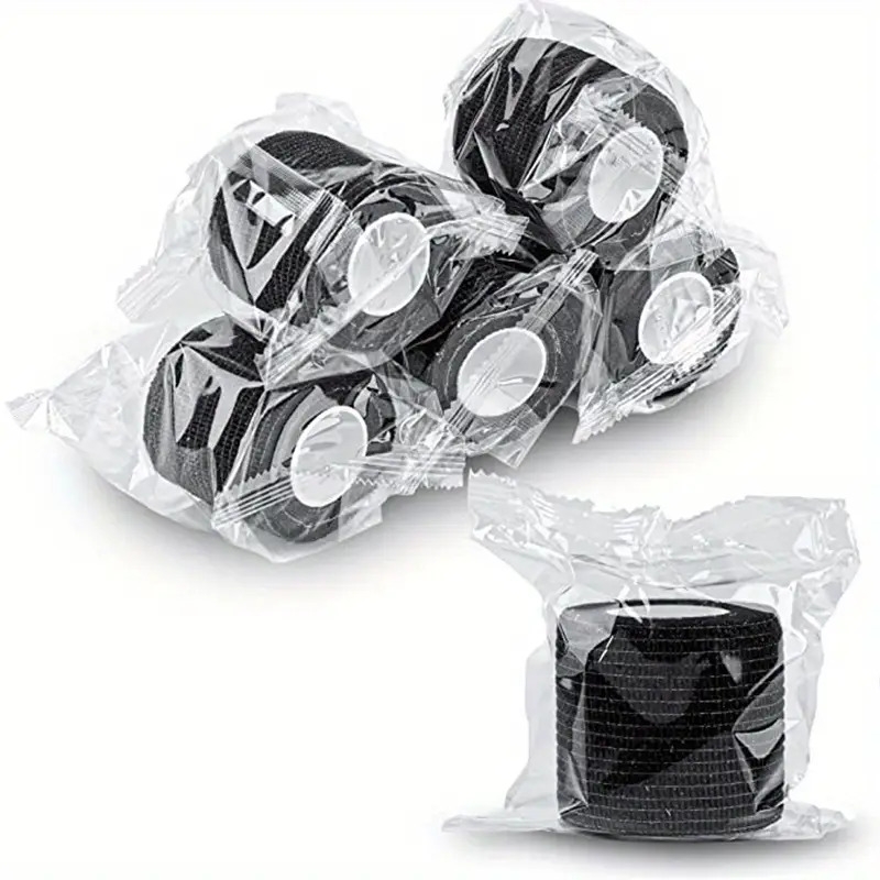 12 24 48pcs waterproof tape tattoo handle bandage non slip sports non woven disposable self   elastic bandage details 3