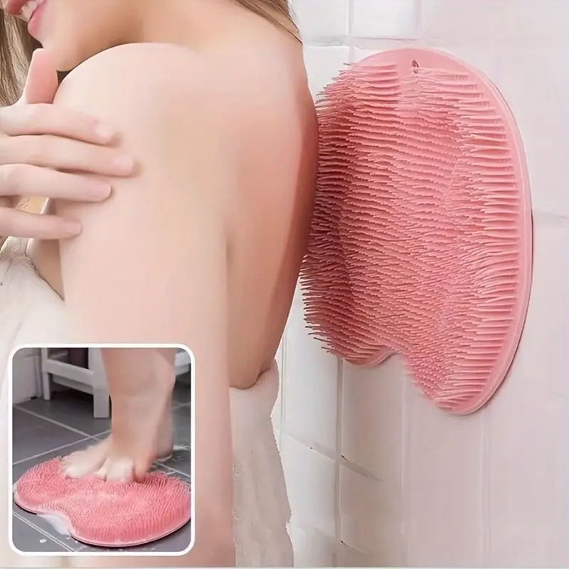 2pcs   massager pads with non slip suction cups   textured   scrubber for home bathroom use relax self care       durable construction Product details 0
