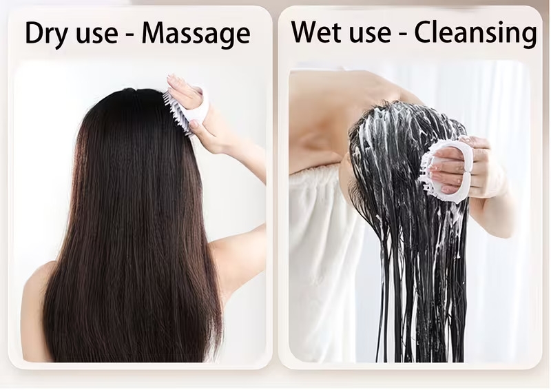 4pcs body brush set long handled back scrubber gentle hair and facial brush handheld bath brush non electric non deep cleaning and massage tool Product details 9