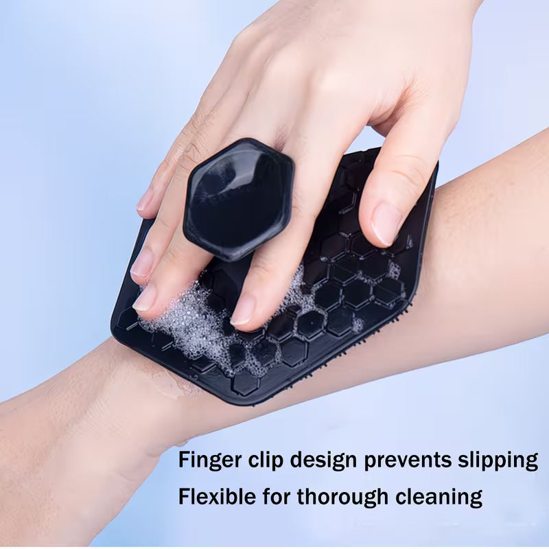 4pcs body brush set long handled back scrubber gentle hair and facial brush handheld bath brush non electric non deep cleaning and massage tool Product details 11