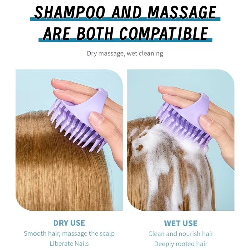 4pcs body brush set long handled back scrubber gentle hair and facial brush handheld bath brush non electric non deep cleaning and massage tool Product details 3