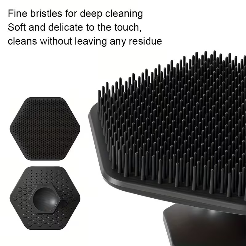 4pcs body brush set long handled back scrubber gentle hair and facial brush handheld bath brush non electric non deep cleaning and massage tool Product details 6