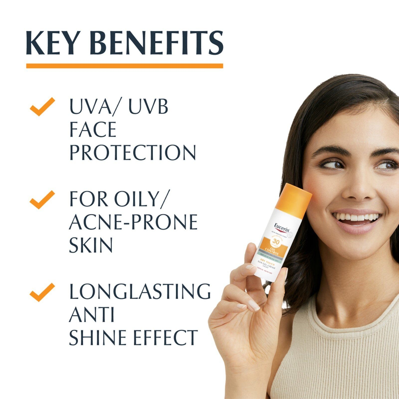 Eucerin Sun Oil Control Dry Touch Sun Gel-Cream SPF30 Sunscreen 50ml (1.69floz)