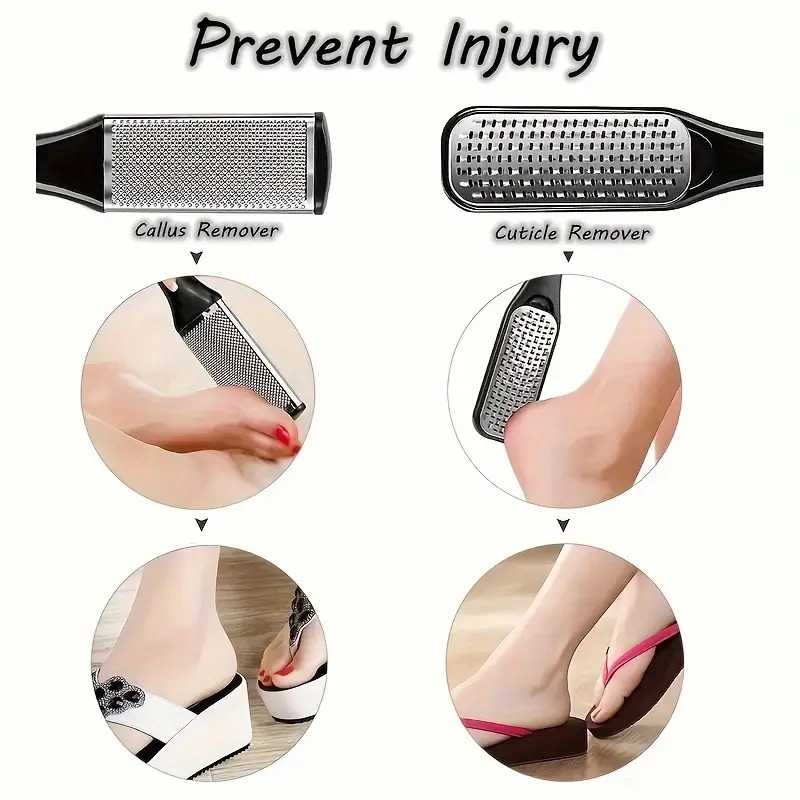 26 in 1   file   callus remover stainless steel   cleaner chunky file heel dead skin pedicure kit for men women at home and salon   care details 3