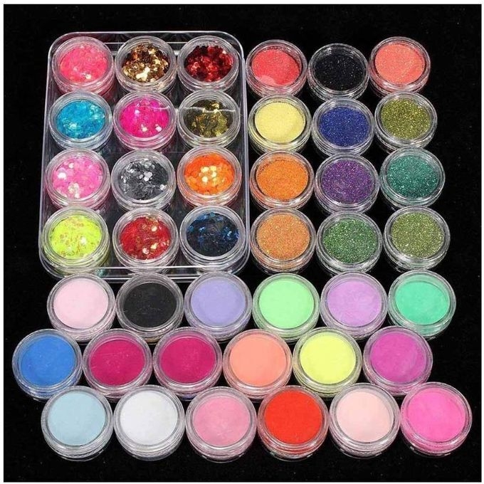 product_image_name-Generic-42 in 1 manicure set brush glitter nail clippers primer file manicure tool set-3