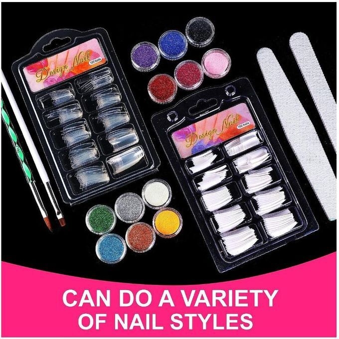product_image_name-Generic-42 in 1 manicure set brush glitter nail clippers primer file manicure tool set-5