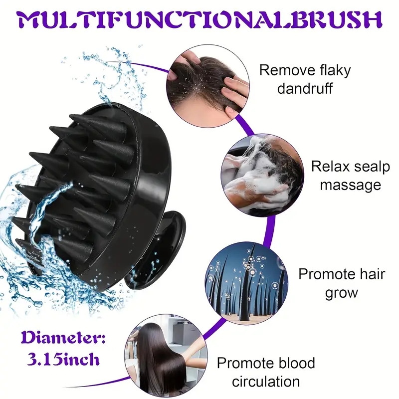 14pcs hair brush set for natural curly hair   detangling brush round brush and spray bottle   relaxed texture hair normal hair care curly hair brushes durable hair brushes details 2