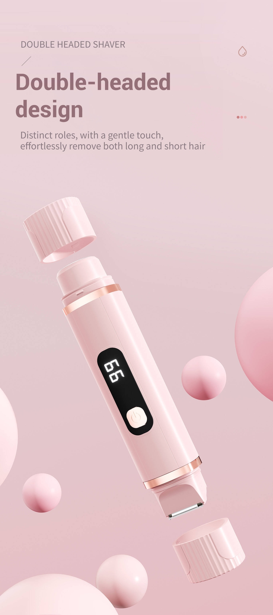 2025 Best Seller Lady Epilator Hair Trimmer Remover Rechargeable Double Heads Painless Electric Shaver for Woman Bikini Body