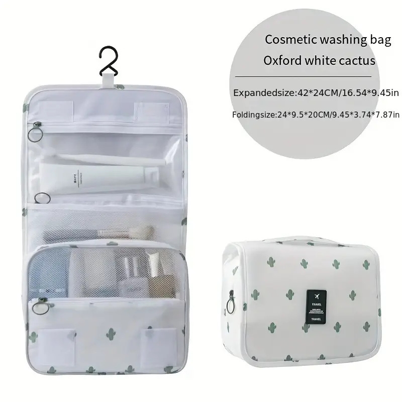travel makeup bag for women large capacity cosmetic bag with hanging hook portable water resistant makeup cosmetic bag travel organizer details 10