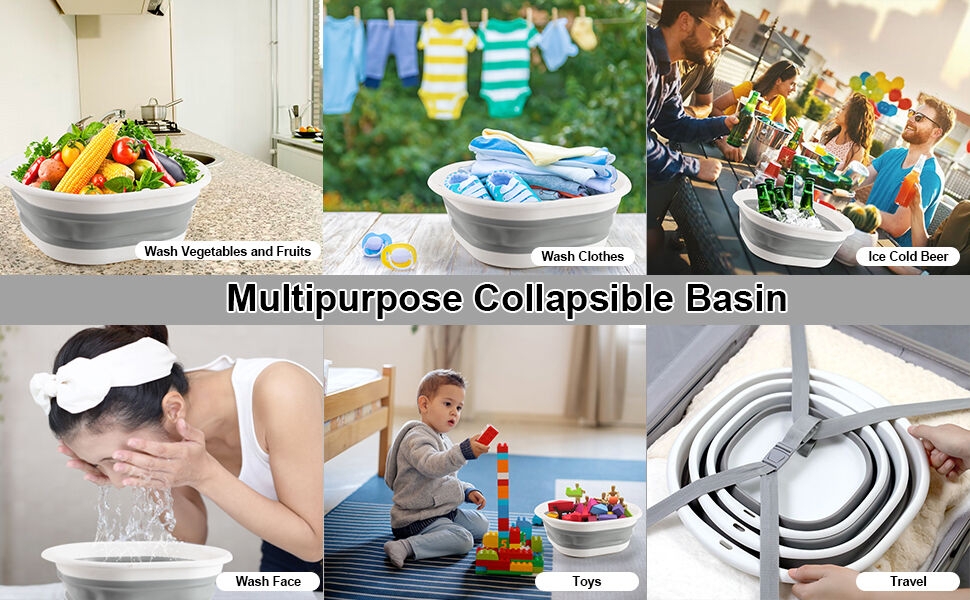 collapsible basin collapsible wash basin for baby bottles