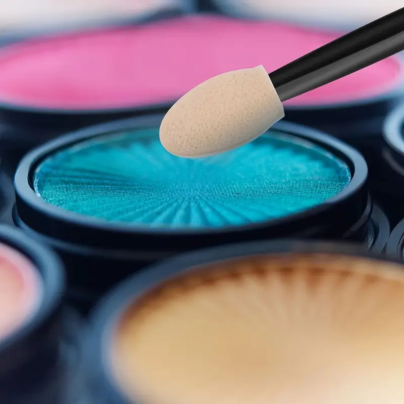 眼影涂抹器,圣诞节情人节和新年礼品一次性双面眼影,眼影刷组,海绵刷,多色海绵刷,眼部化妆刷为妇女女孩圣诞节情人节礼物 商品详情 4