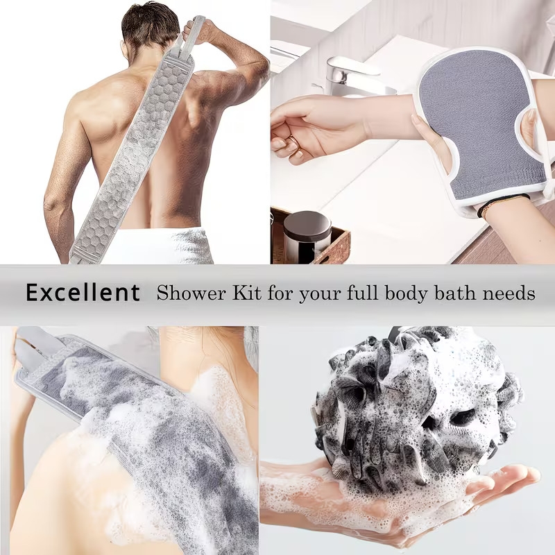 bathing sponge loofah cleanses and revitalizes the skin set of 3 Product details 2