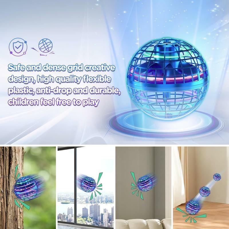 2025 intelligent induction flying ball spinning flying ball suspension magic ufo flying saucer technology boys and girls children's outdoor luminous toys