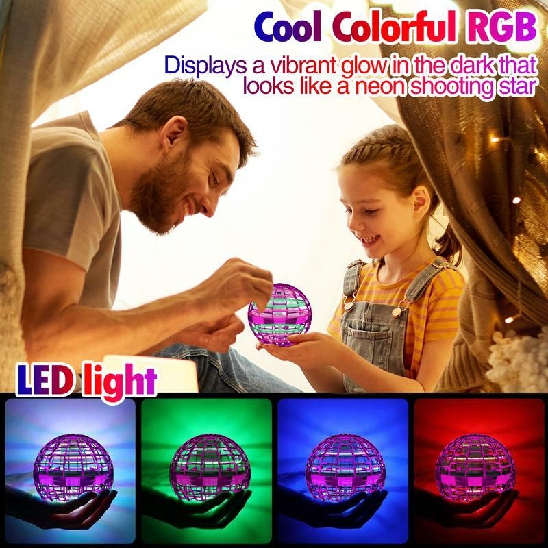2025 intelligent induction flying ball spinning flying ball suspension magic ufo flying saucer technology boys and girls children's outdoor luminous toys