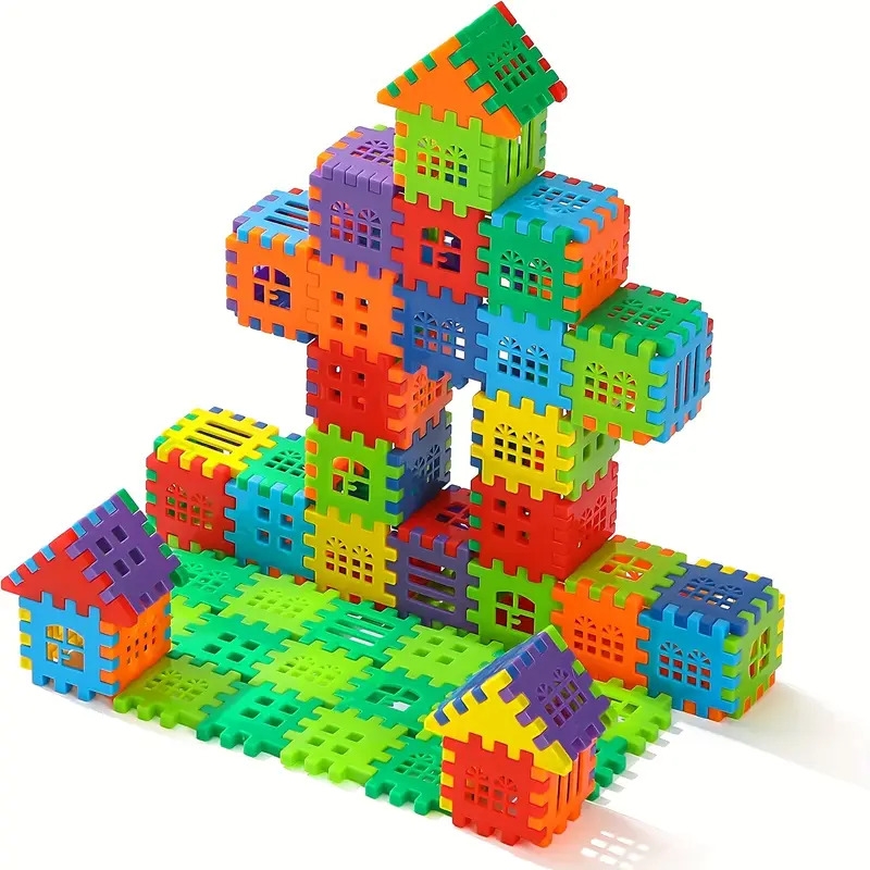 60pcs villa building block toys house splicing toys montessori toys fine motor skills education classification and matching stacked toys random colors halloween thanksgiving day christmas gift 1