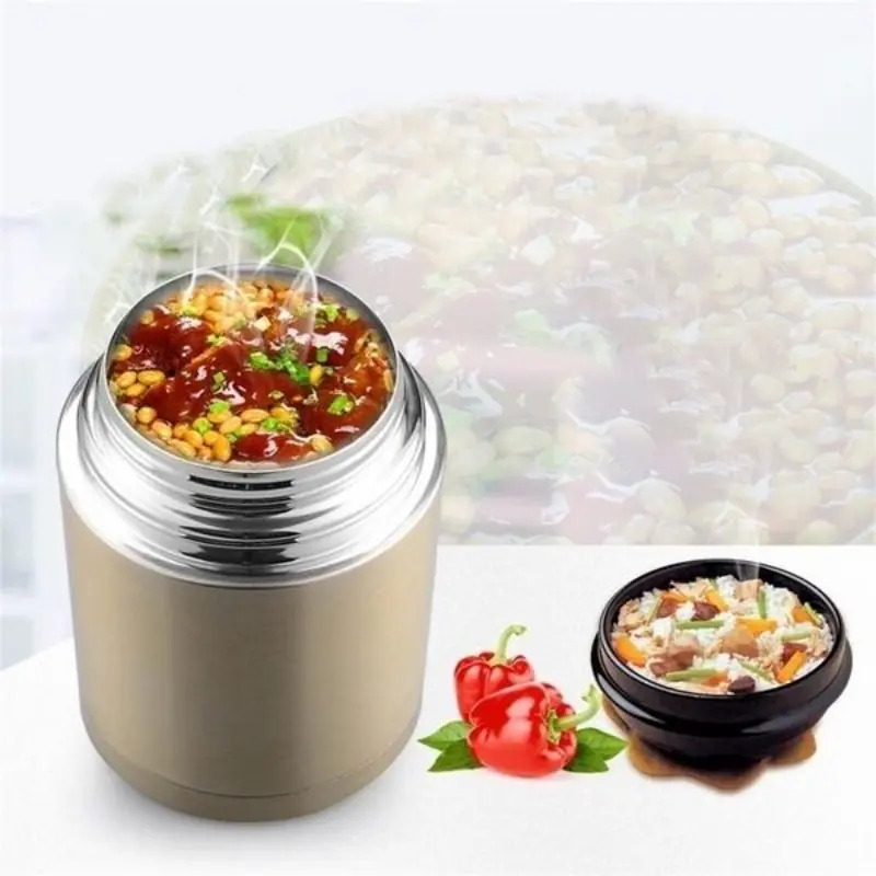 [stainless steel lunch box] portable 800ml stainless steel lunch box | large capacity   containers vacuum flasks, back to school Product details 6