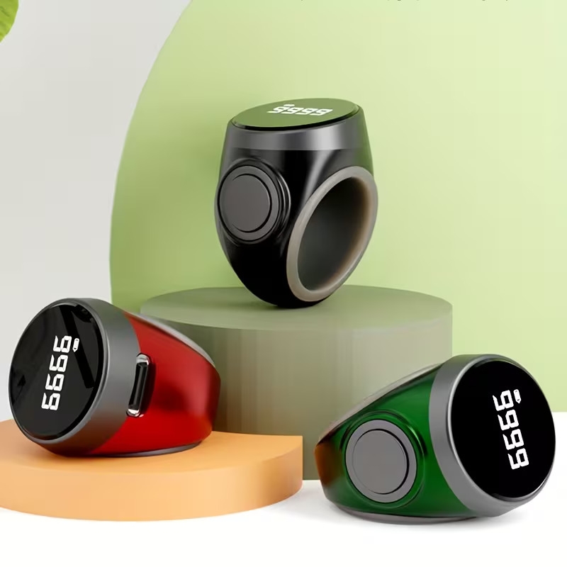 oled display counting ring tasbih featuring friendly adjustable silicone ring easy to and convenient with a type c charging interface for easy suitable for prayer counting zikr dhikr Product details 2