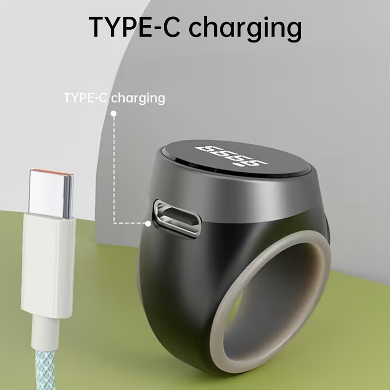 oled display counting ring tasbih featuring friendly adjustable silicone ring easy to and convenient with a type c charging interface for easy suitable for prayer counting zikr dhikr Product details 5