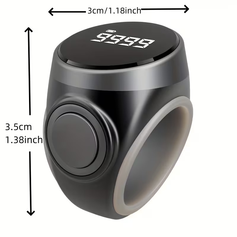 oled display counting ring tasbih featuring friendly adjustable silicone ring easy to and convenient with a type c charging interface for easy suitable for prayer counting zikr dhikr Product details 3