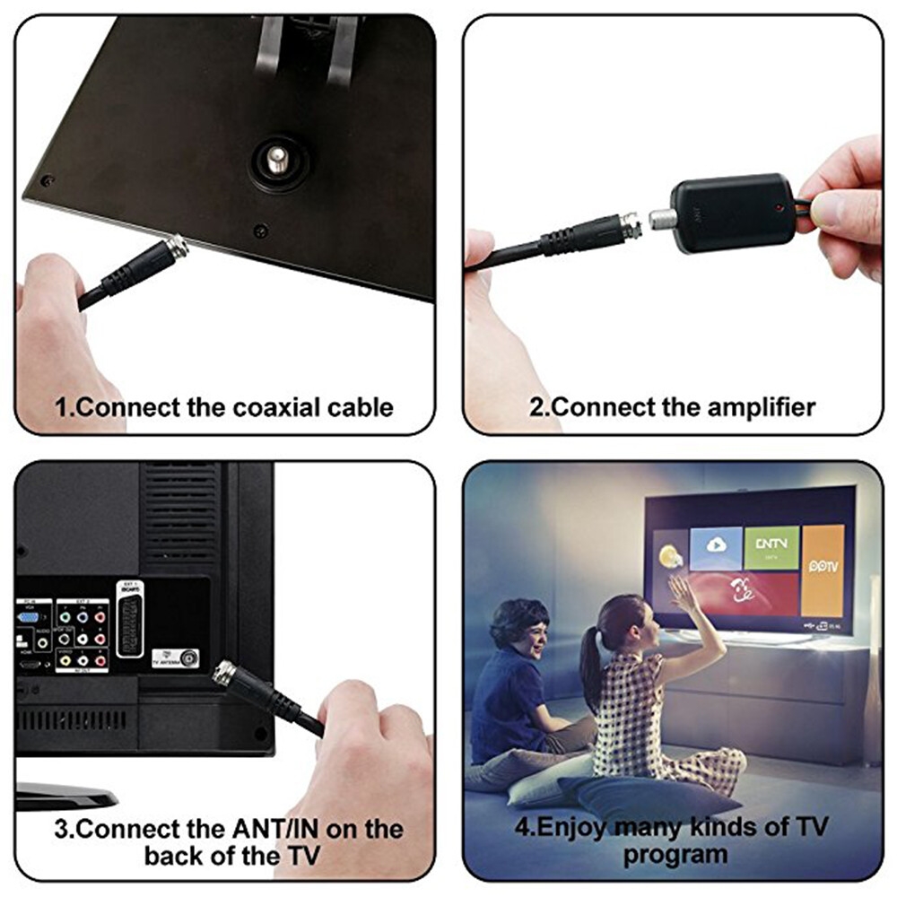 Antena Digital HDTV 160miles IndoorOutdoor Amplified TV Antenna Antena TV Surf with Detachable Amplifier