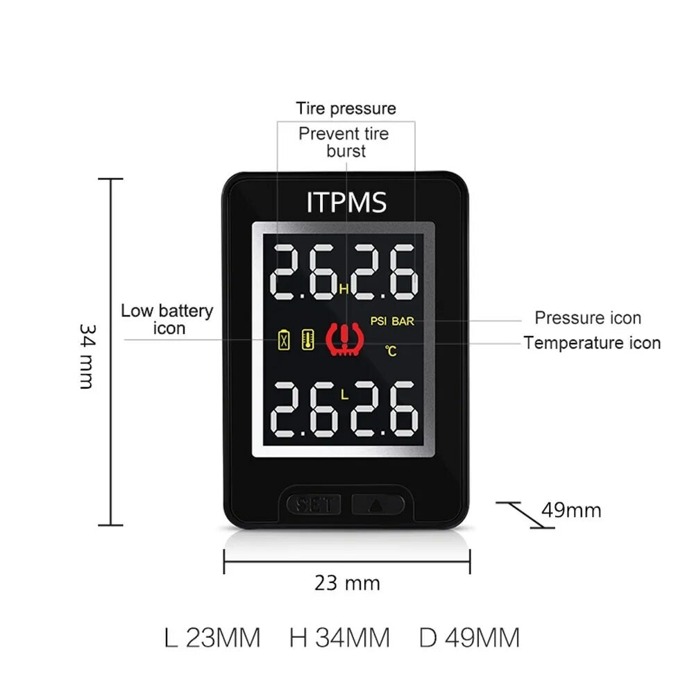 Generic Car Tire Pressure Monitor System Sensor Wireless External