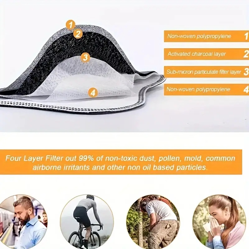 1 2pcs removable face mask reusable face mask with exhalation valve transparent and visible removable eye mask oral filter outdoor activity equipment dustproof suitable for women and men 6