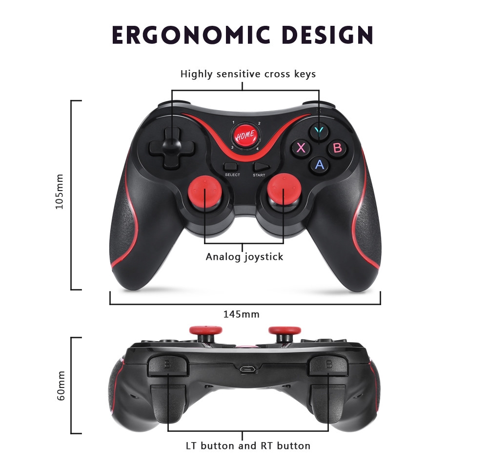 GEN GAME X3 Wireless Bluetooth Gamepad Game Controller for iOS Android Smartphones Tablet Windows PC TV Box GEN GAME X3 Wireless Bluetooth Gamepad Game Controller for iOS Android Smartphones Tablet Windows PC TV Box
