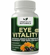 GREEN VALLEY NATURALS Eye Vitality Plus Supplement, with Areds-2 Nutrients, Maquibright, Marigold...