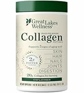 Great Lakes Wellness Collagen Peptides Powder for Skin, Hair, Nails, Joints & Digestion - Unflavo...