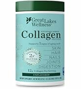 Great Lakes Wellness Sustainable Marine Collagen Peptides Powder for Skin, Hair, Nails, Joints & ...
