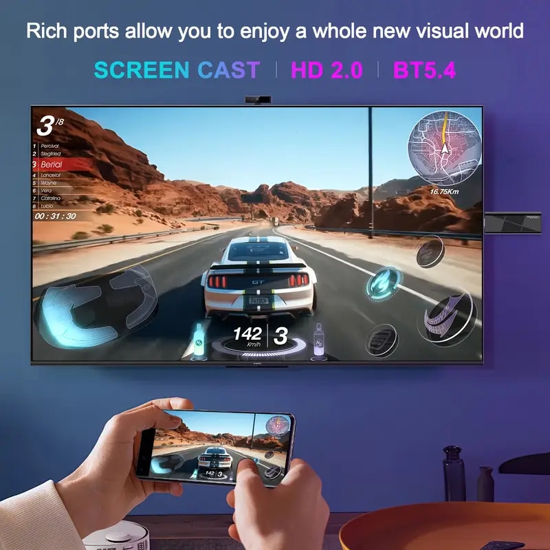 new   rk3518 tv stick   14   core chip 4k video bt5   6 multi language support with   assistant black compact and convenient for   Product details 3