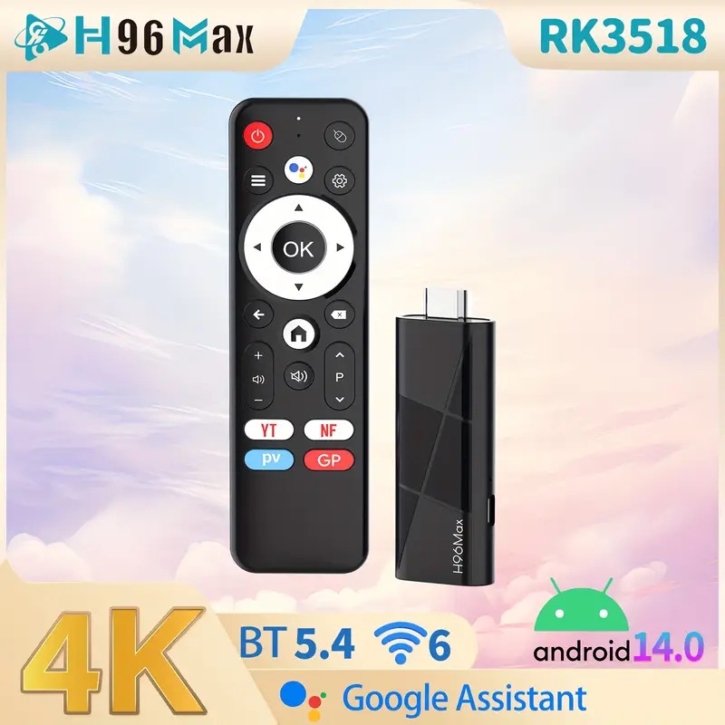 new   rk3518 tv stick   14   core chip 4k video bt5   6 multi language support with   assistant black compact and convenient for   Product details 1