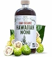 Healing Noni - 1-Pack Glass Bottle 32oz - 100% Pure Hawaiian Raw-Organic Juice - All-Natural Unsw...