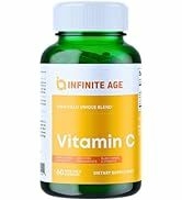 INFINITE AGE Organic Vitamin C Supplement for Immune Support - 400mg, 60 Capsules - USA Made, Veg...