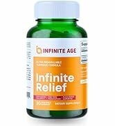 INFINITE AGE Infinite Relief Joint Support Turmeric Supplement, 30 Capsules - USA Made, Vegan, Gl...